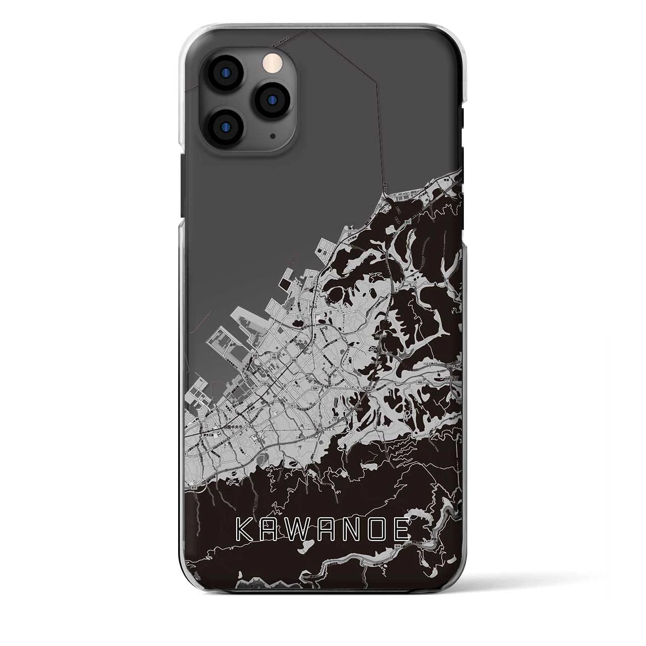 【川之江（愛媛県）】地図柄iPhoneケース（クリアタイプ）