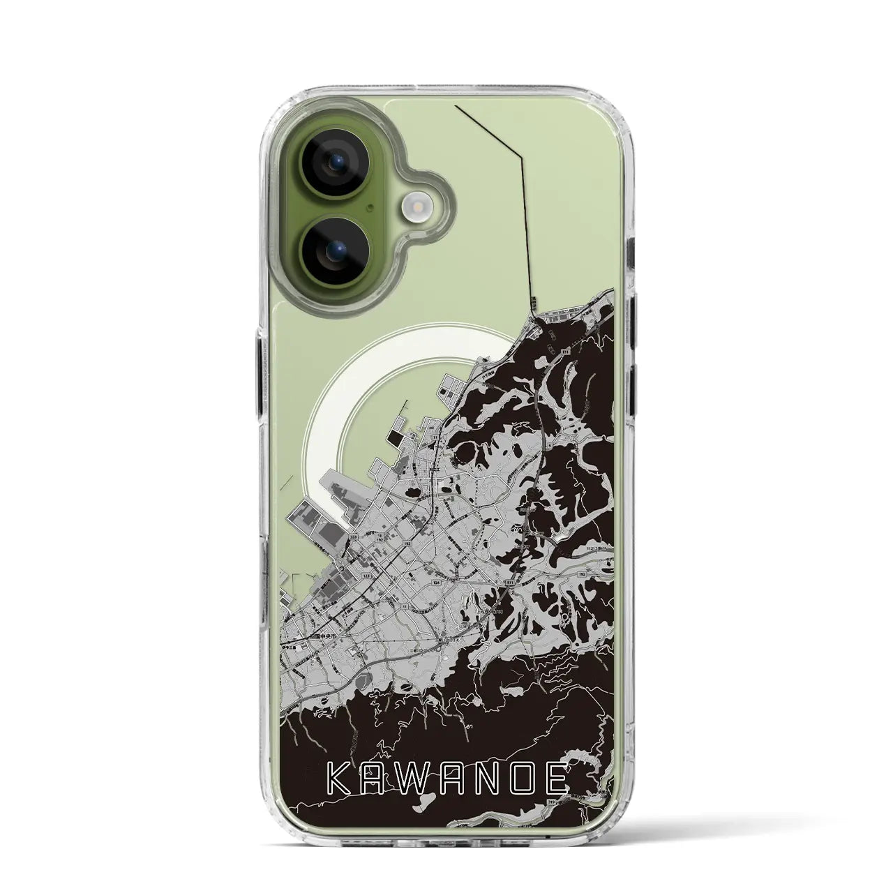 【川之江（愛媛県）】地図柄iPhoneケース（MagSafeタイプ）