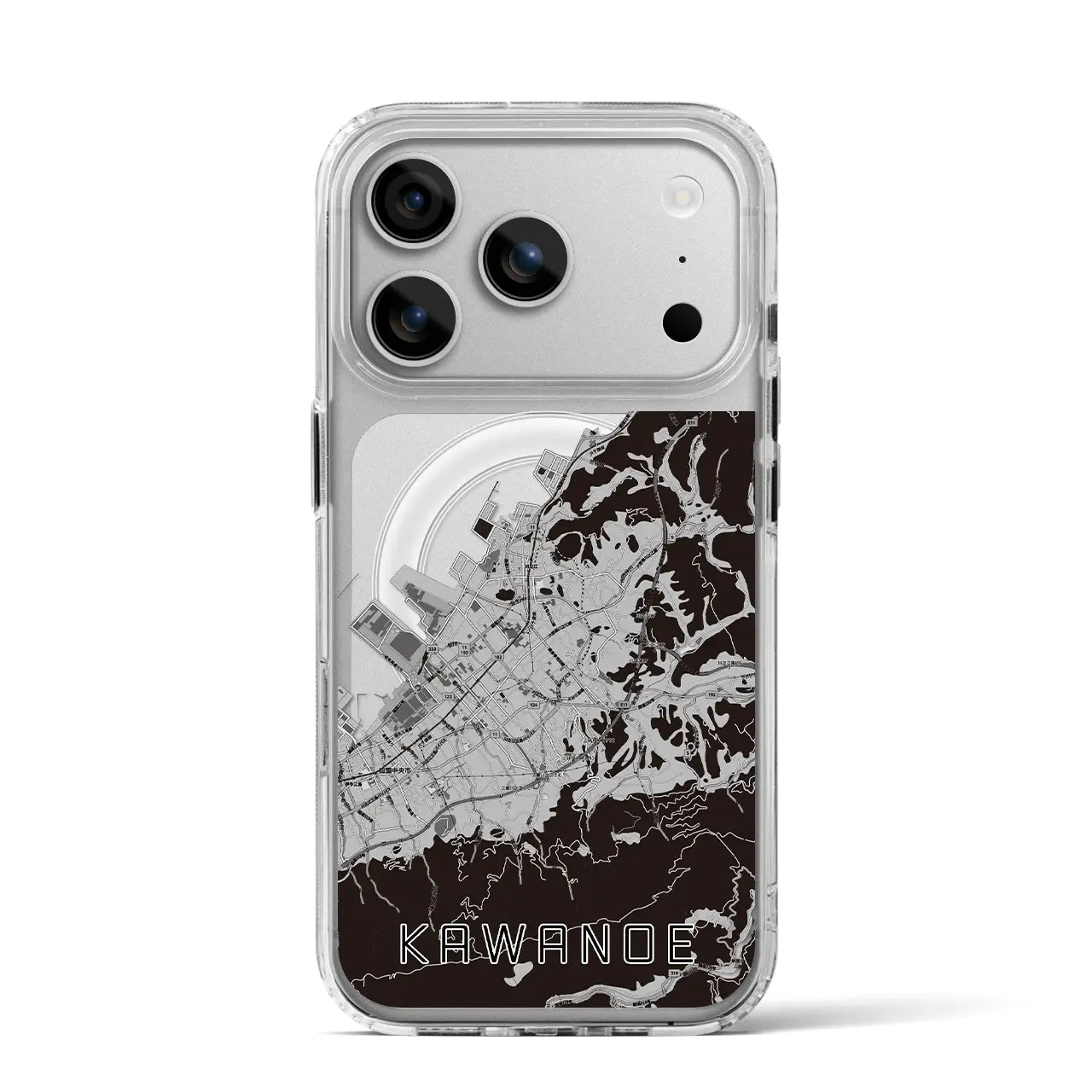 【川之江（愛媛県）】地図柄iPhoneケース（MagSafeタイプ）