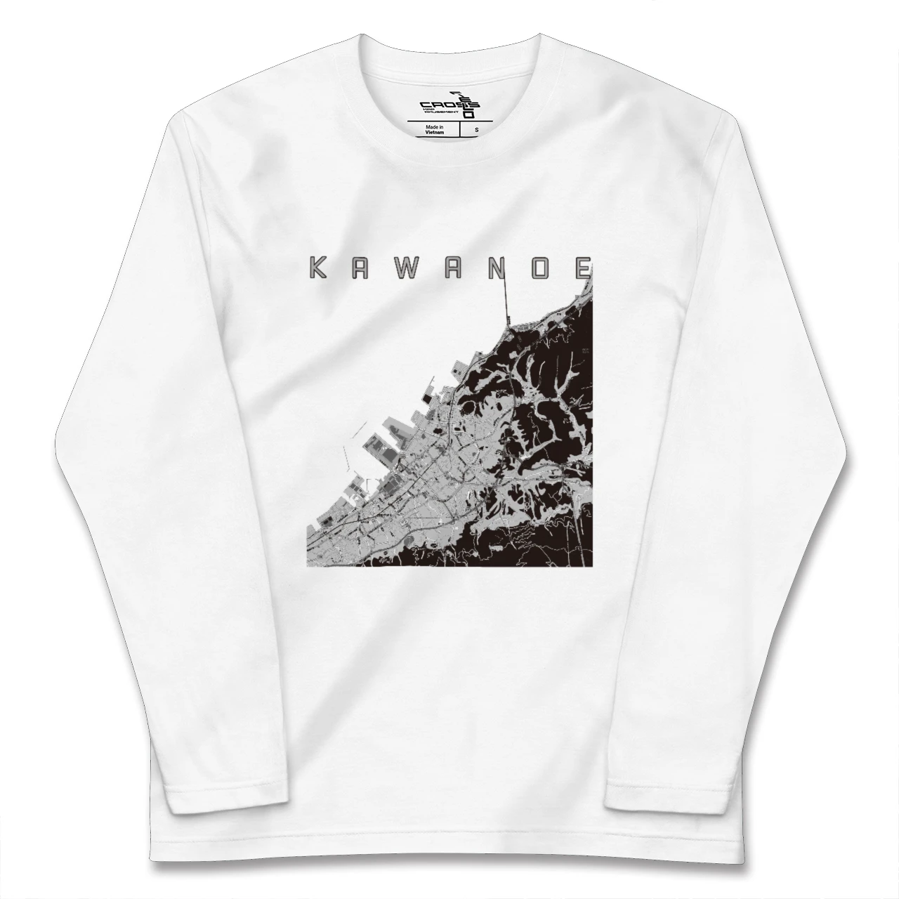 【川之江（愛媛県）】地図柄ロングスリーブTシャツ