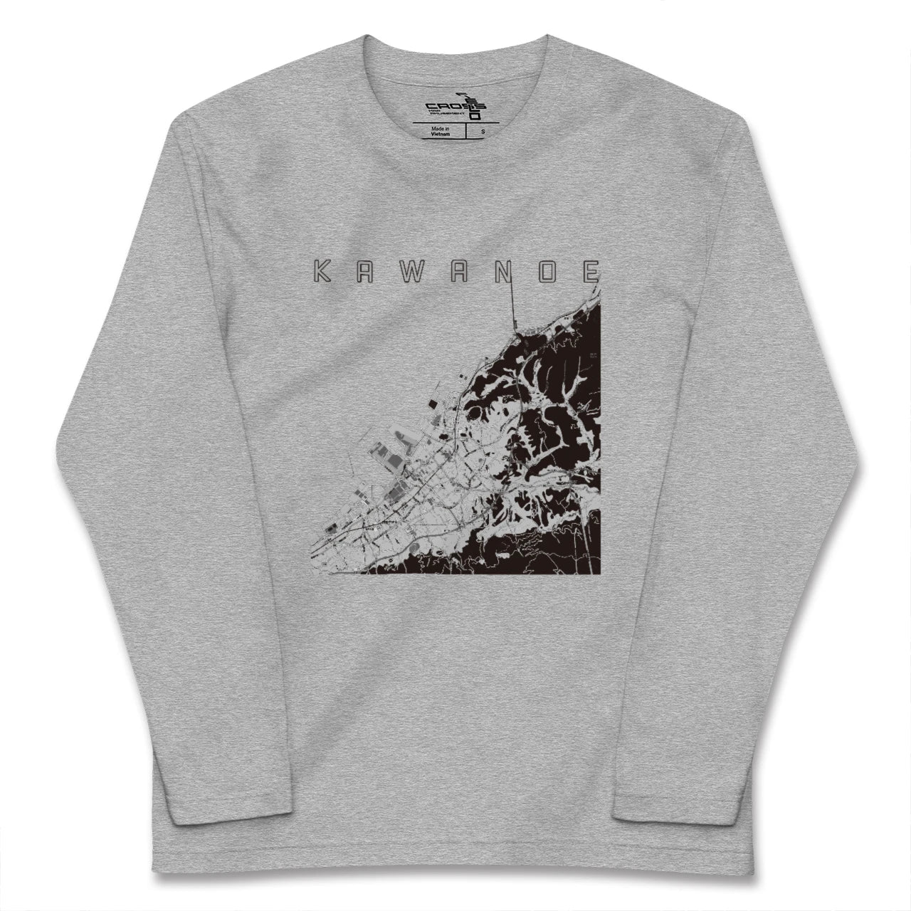 【川之江（愛媛県）】地図柄ロングスリーブTシャツ
