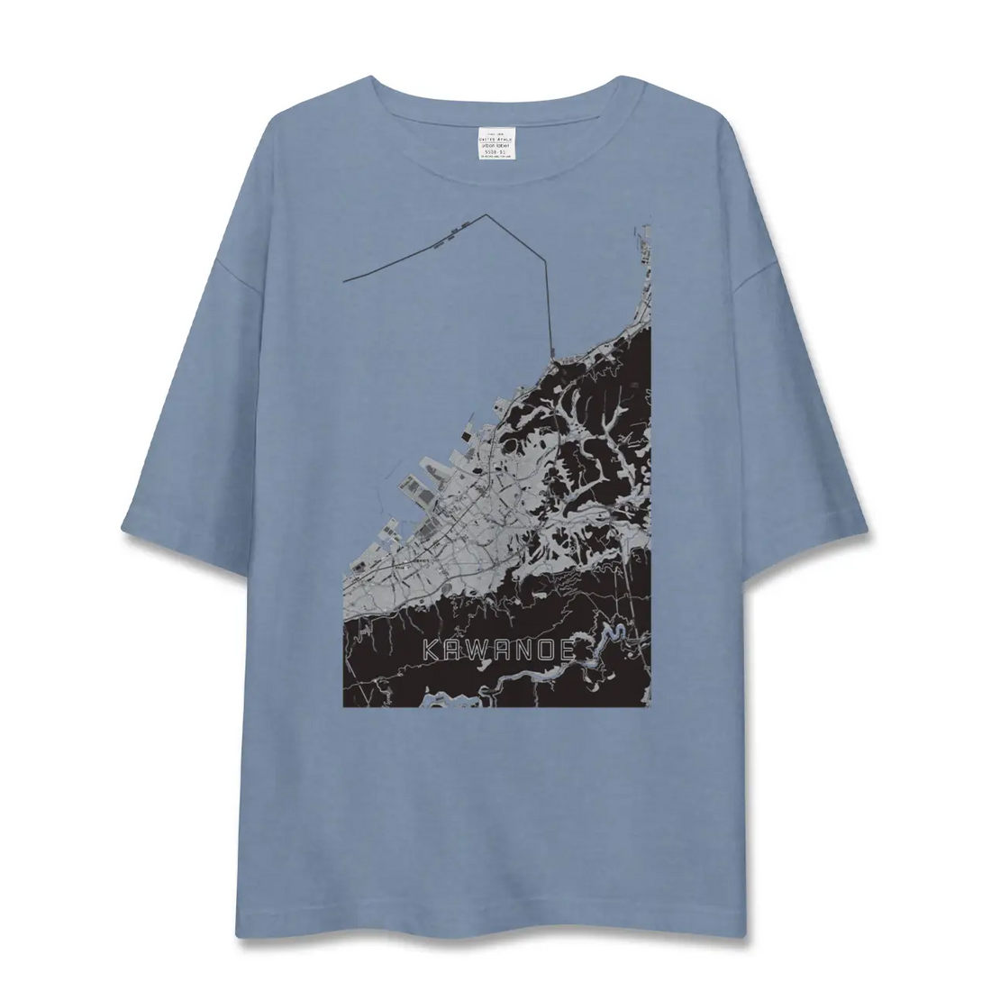 【川之江（愛媛県）】地図柄ビッグシルエットTシャツ