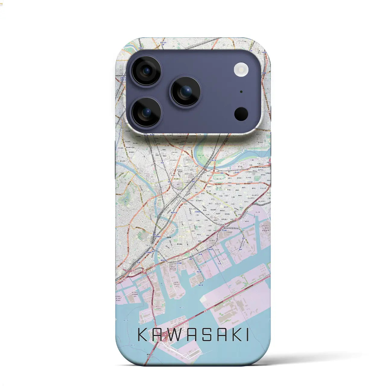 【川崎（神奈川県）】地図柄iPhoneケース（バックカバータイプ）