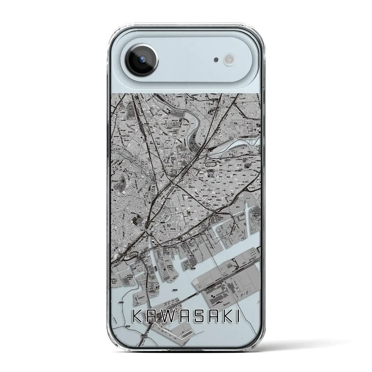 【川崎（神奈川県）】地図柄iPhoneケース（クリアタイプ）