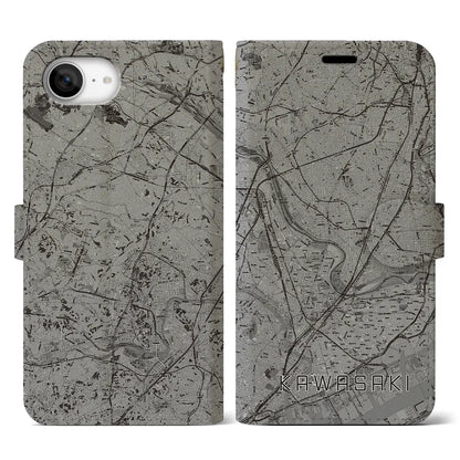 【川崎（神奈川県）】地図柄iPhoneケース（手帳タイプ）