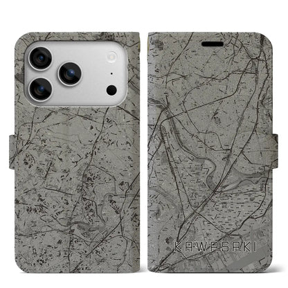 【川崎（神奈川県）】地図柄iPhoneケース（手帳タイプ）