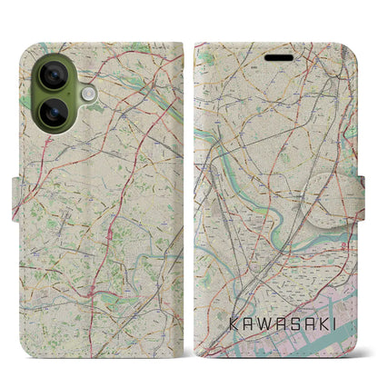 【川崎（神奈川県）】地図柄iPhoneケース（手帳タイプ）