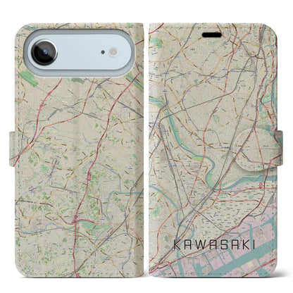 【川崎（神奈川県）】地図柄iPhoneケース（手帳タイプ）