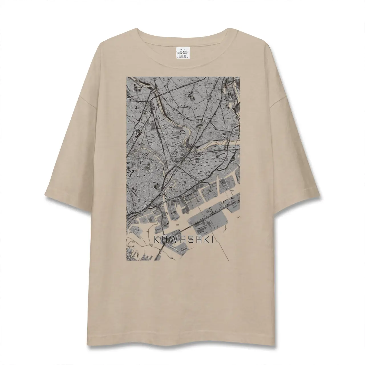 【川崎（神奈川県）】地図柄ビッグシルエットTシャツ