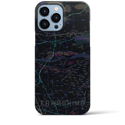 【川島（岐阜県）】地図柄iPhoneケース（バックカバータイプ）