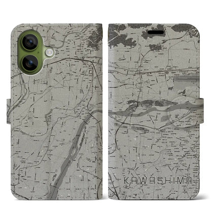 【川島（岐阜県）】地図柄iPhoneケース（手帳タイプ）