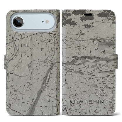 【川島（岐阜県）】地図柄iPhoneケース（手帳タイプ）