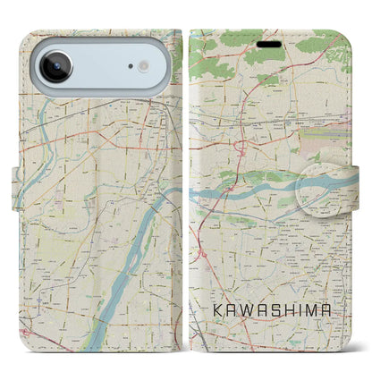 【川島（岐阜県）】地図柄iPhoneケース（手帳タイプ）