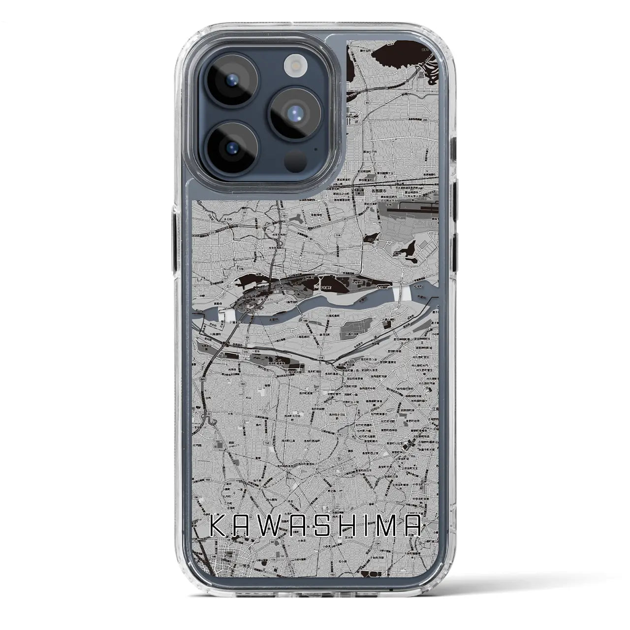 【川島（岐阜県）】地図柄iPhoneケース（MagSafeタイプ）