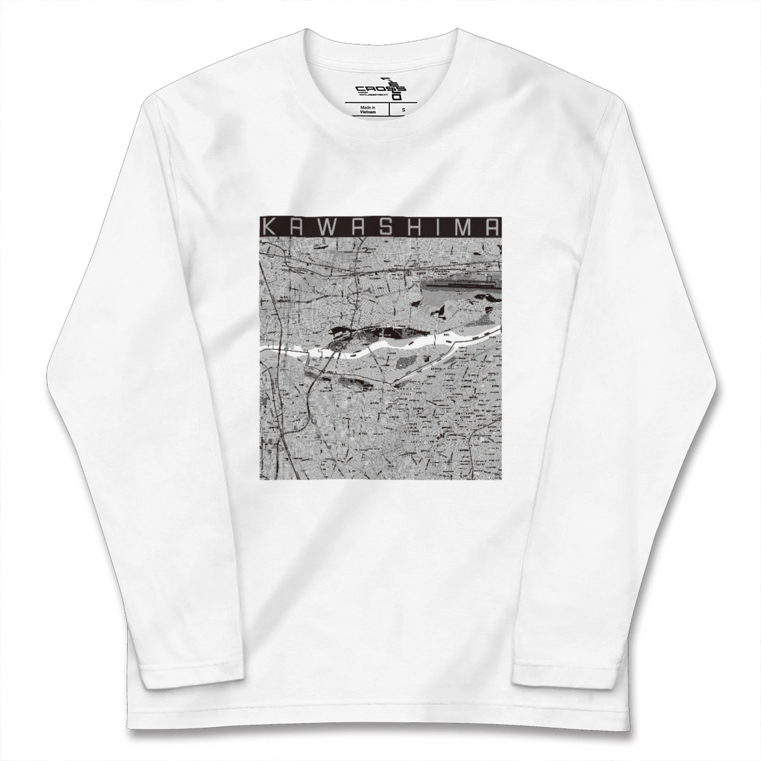 【川島(岐阜県)】地図柄ロングスリーブTシャツ