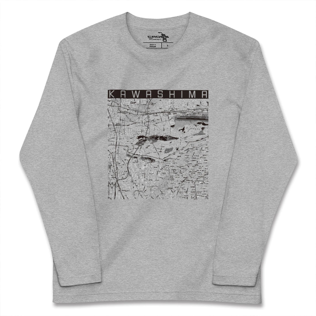 【川島（岐阜県）】地図柄ロングスリーブTシャツ