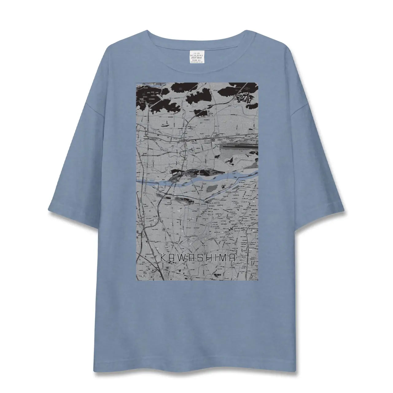 【川島（岐阜県）】地図柄ビッグシルエットTシャツ