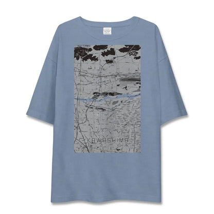 【川島（岐阜県）】地図柄ビッグシルエットTシャツ
