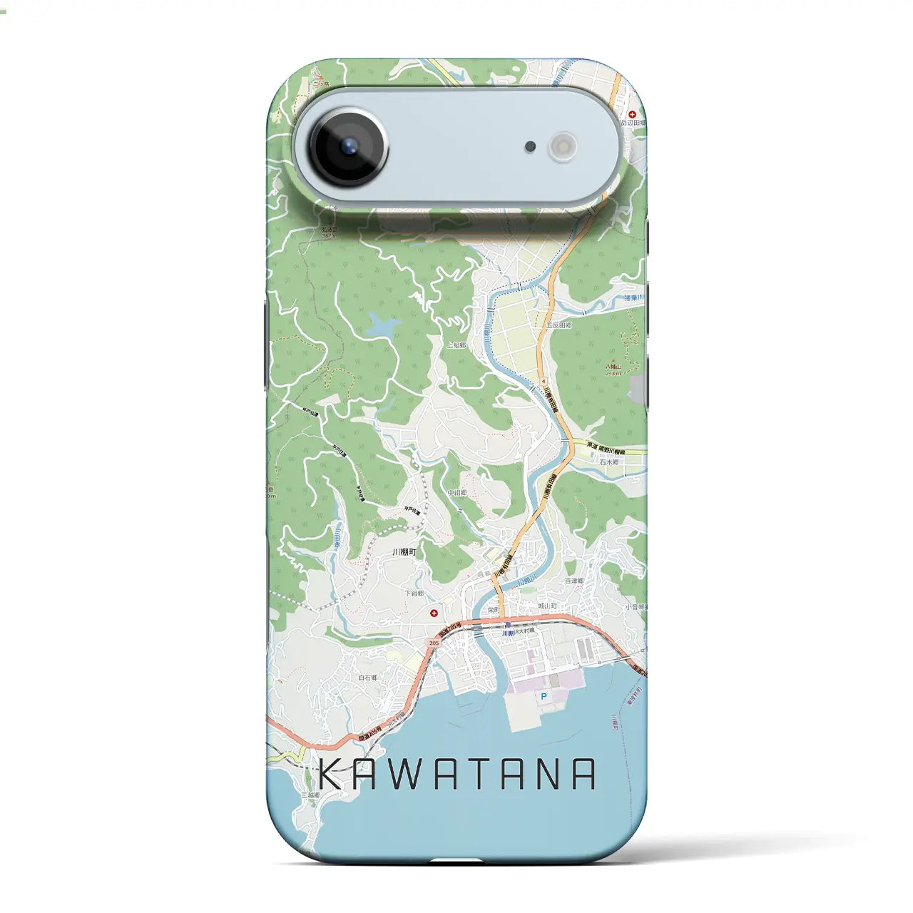 【川棚（長崎県）】地図柄iPhoneケース（バックカバータイプ）