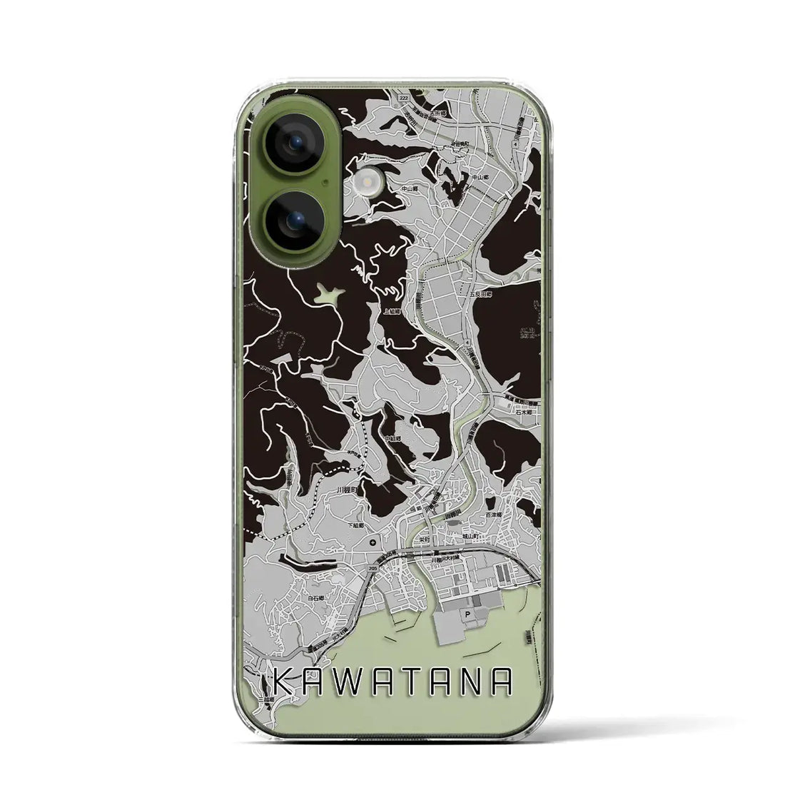 【川棚（長崎県）】地図柄iPhoneケース（クリアタイプ）モノトーン・iPhone 17 Pro Max 用