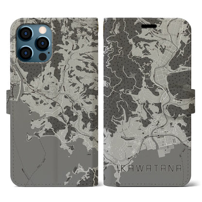 【川棚（長崎県）】地図柄iPhoneケース（手帳タイプ）