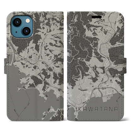 【川棚（長崎県）】地図柄iPhoneケース（手帳タイプ）