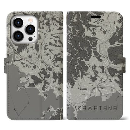 【川棚（長崎県）】地図柄iPhoneケース（手帳タイプ）