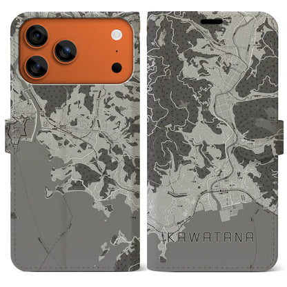 【川棚（長崎県）】地図柄iPhoneケース（手帳タイプ）