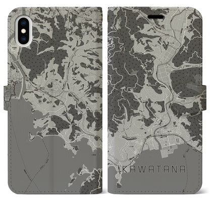 【川棚（長崎県）】地図柄iPhoneケース（手帳タイプ）