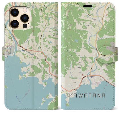 【川棚（長崎県）】地図柄iPhoneケース（手帳タイプ）