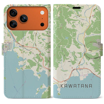 【川棚（長崎県）】地図柄iPhoneケース（手帳タイプ）