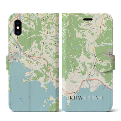 【川棚（長崎県）】地図柄iPhoneケース（手帳タイプ）