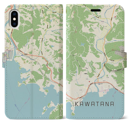 【川棚（長崎県）】地図柄iPhoneケース（手帳タイプ）