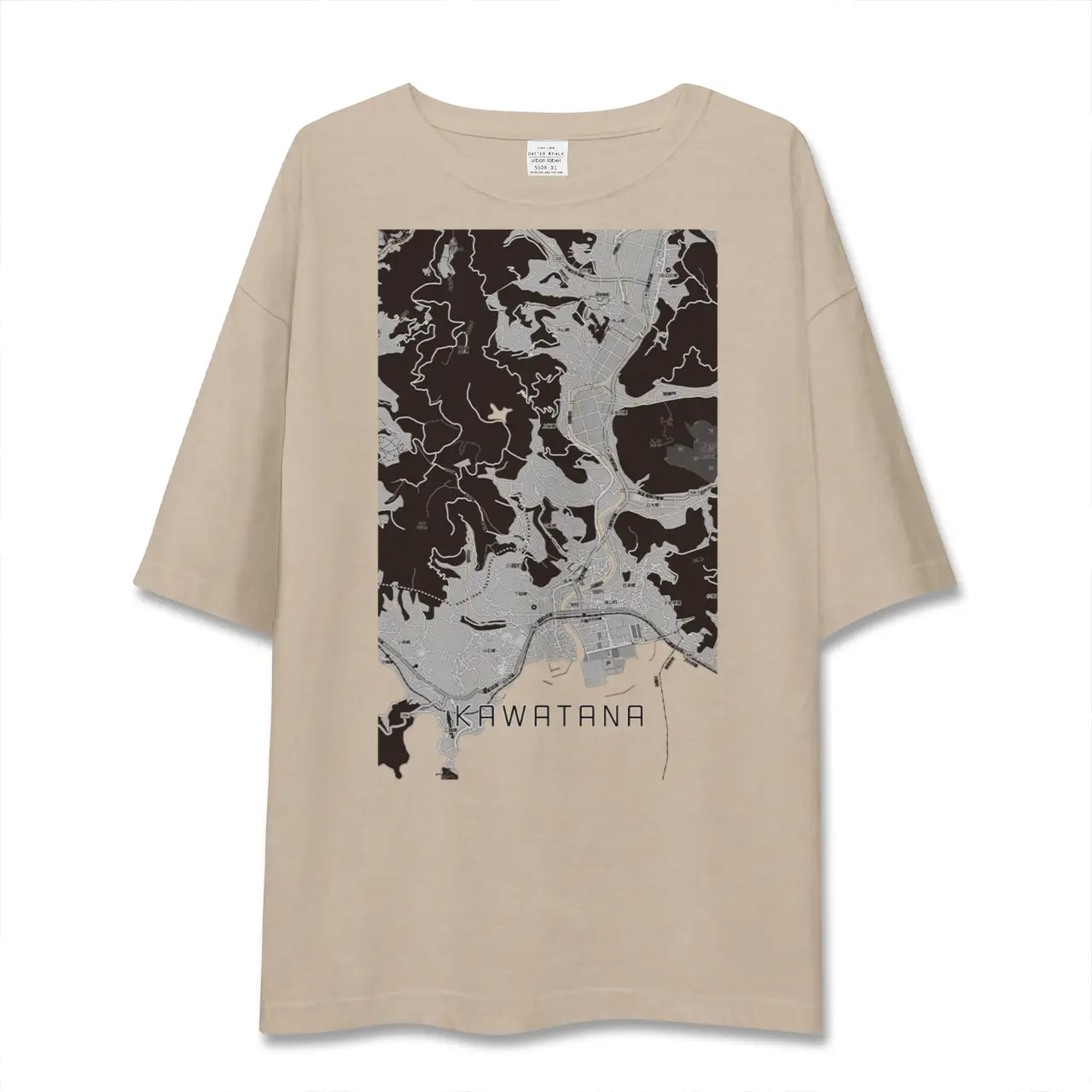 【川棚（長崎県）】地図柄ビッグシルエットTシャツ