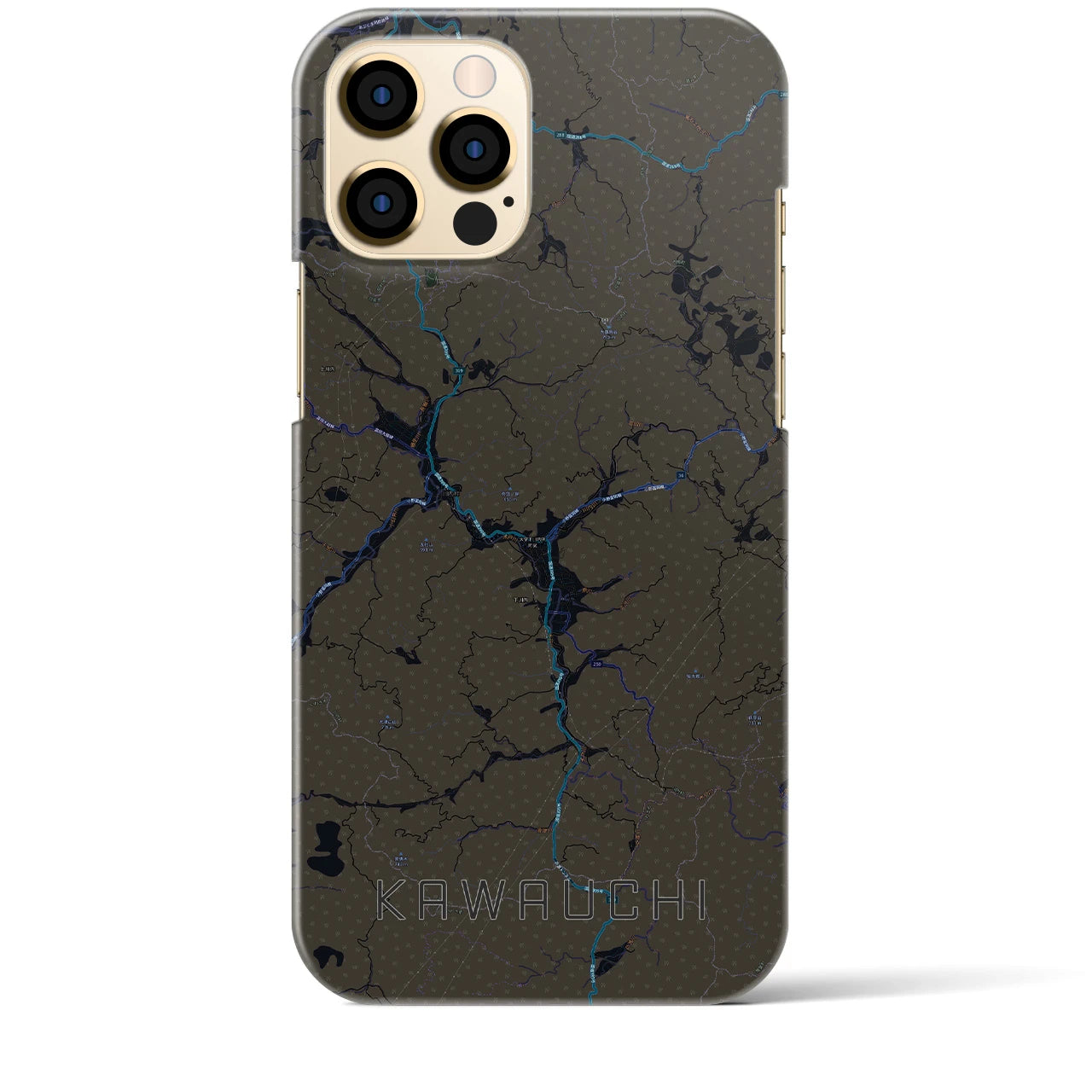 【川内（福島県）】地図柄iPhoneケース（バックカバータイプ）