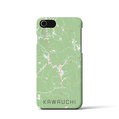 【川内（福島県）】地図柄iPhoneケース（バックカバータイプ）