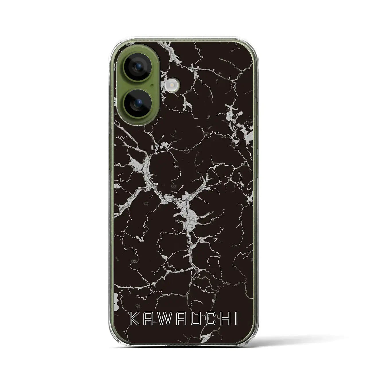 【川内（福島県）】地図柄iPhoneケース（クリアタイプ）モノトーン・iPhone 17 Pro Max 用