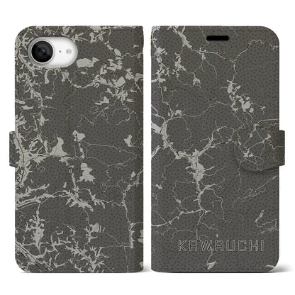 【川内（福島県）】地図柄iPhoneケース（手帳タイプ）