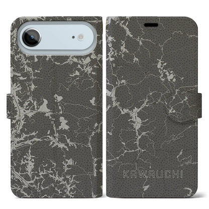 【川内（福島県）】地図柄iPhoneケース（手帳タイプ）