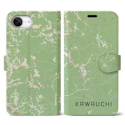 【川内（福島県）】地図柄iPhoneケース（手帳タイプ）