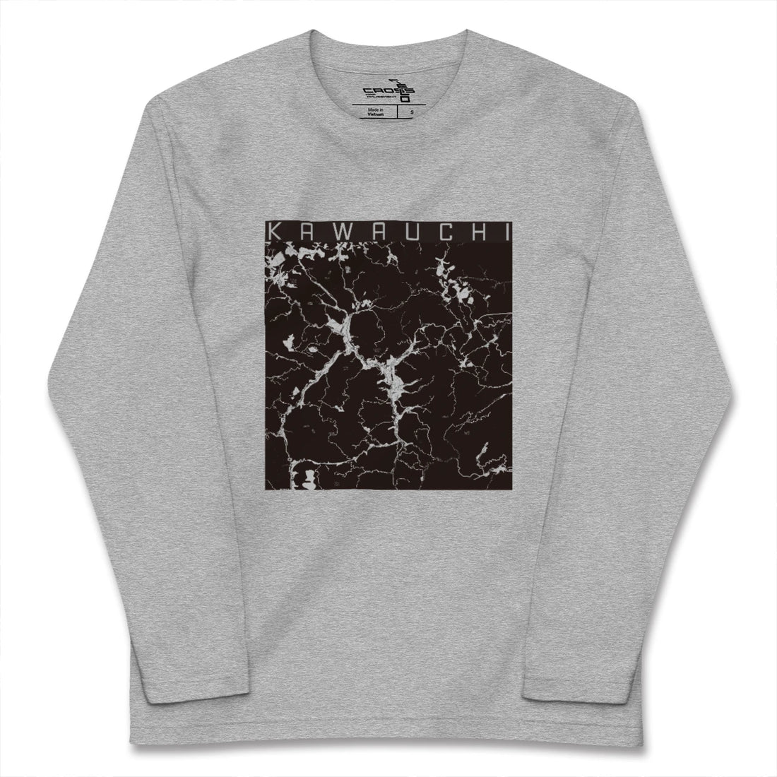 【川内（福島県）】地図柄ロングスリーブTシャツ