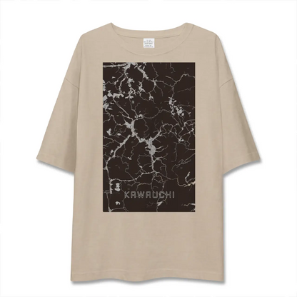 【川内（福島県）】地図柄ビッグシルエットTシャツ