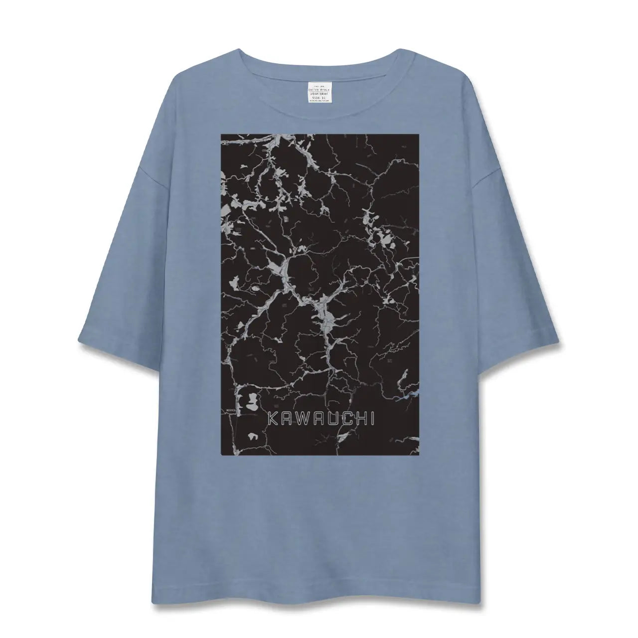 【川内（福島県）】地図柄ビッグシルエットTシャツ