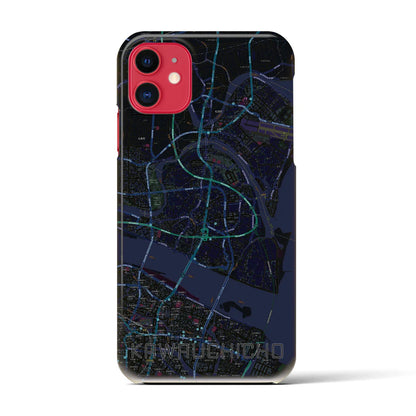 【川内町（徳島県）】地図柄iPhoneケース（バックカバータイプ）