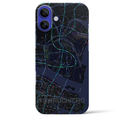 【川内町（徳島県）】地図柄iPhoneケース（バックカバータイプ）