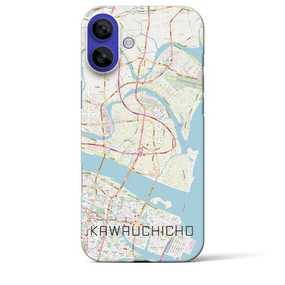 【川内町（徳島県）】地図柄iPhoneケース（バックカバータイプ）ナチュラル・iPhone 16 Pro Max 用