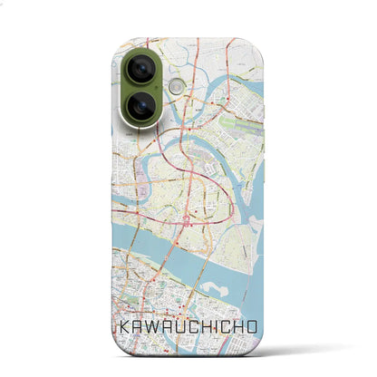 【川内町（徳島県）】地図柄iPhoneケース（バックカバータイプ）