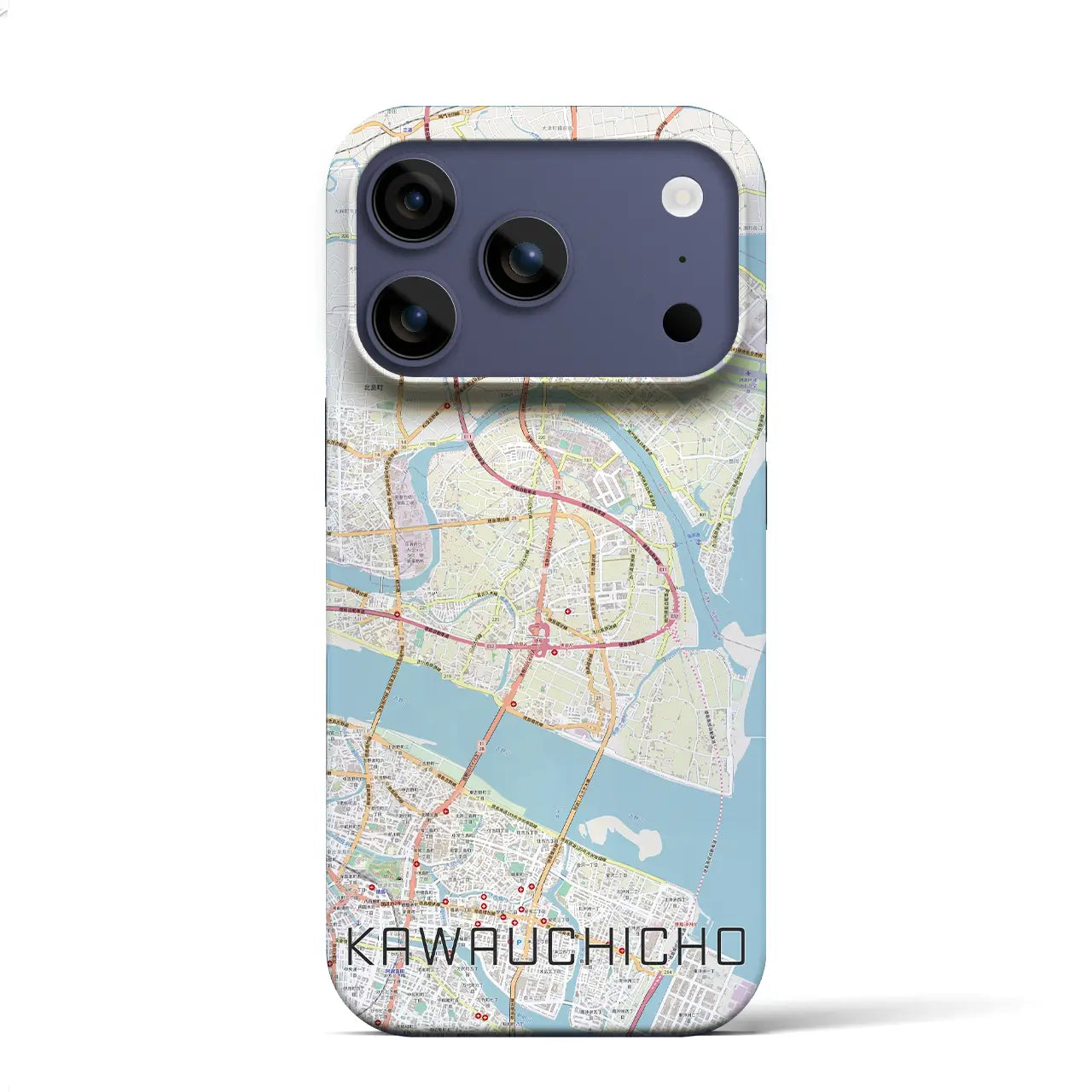 【川内町（徳島県）】地図柄iPhoneケース（バックカバータイプ）