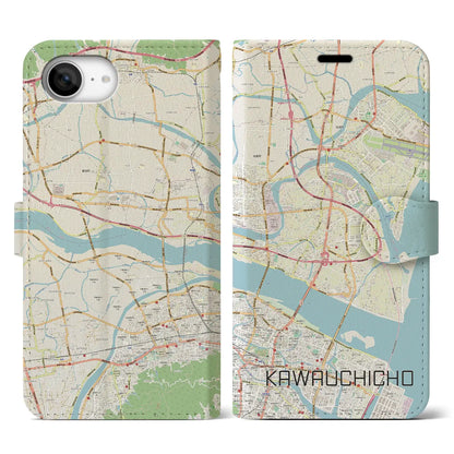 【川内町（徳島県）】地図柄iPhoneケース（手帳タイプ）