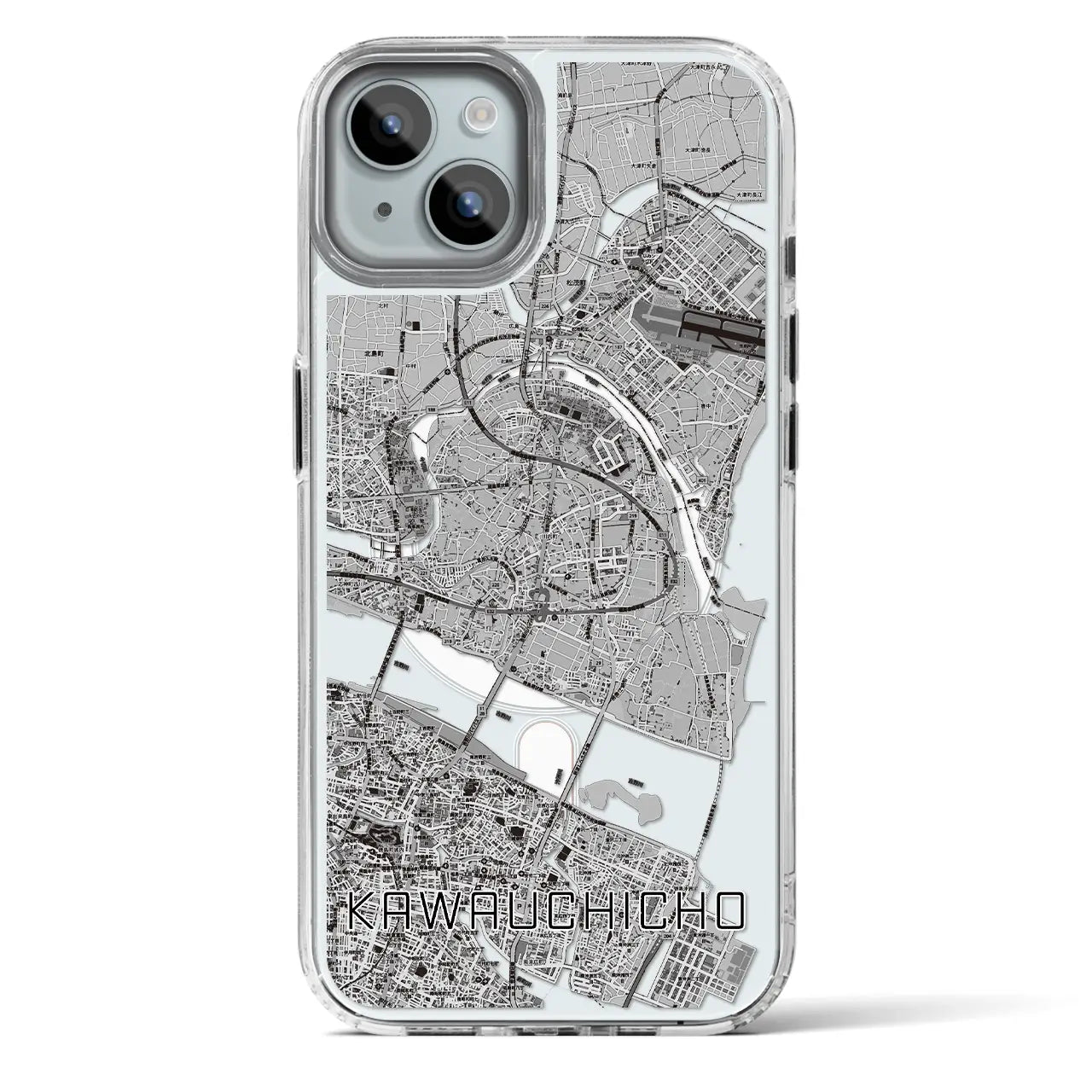 【川内町（徳島県）】地図柄iPhoneケース（MagSafeタイプ）